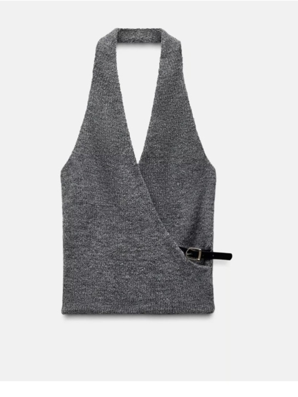 Zara Charcoal Wool Blend top